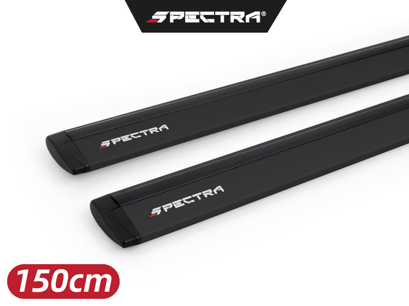 Barras para techo negras tipo wingbar en 150cm (No incluye prensas)