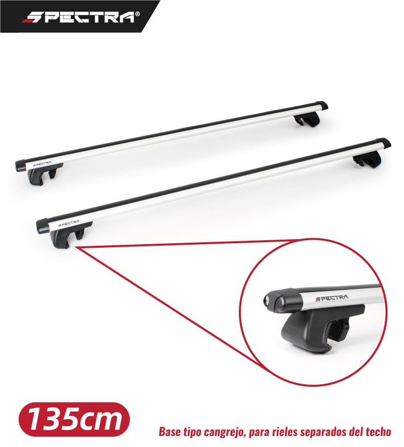 Barras para techo con base tipo cangrejo