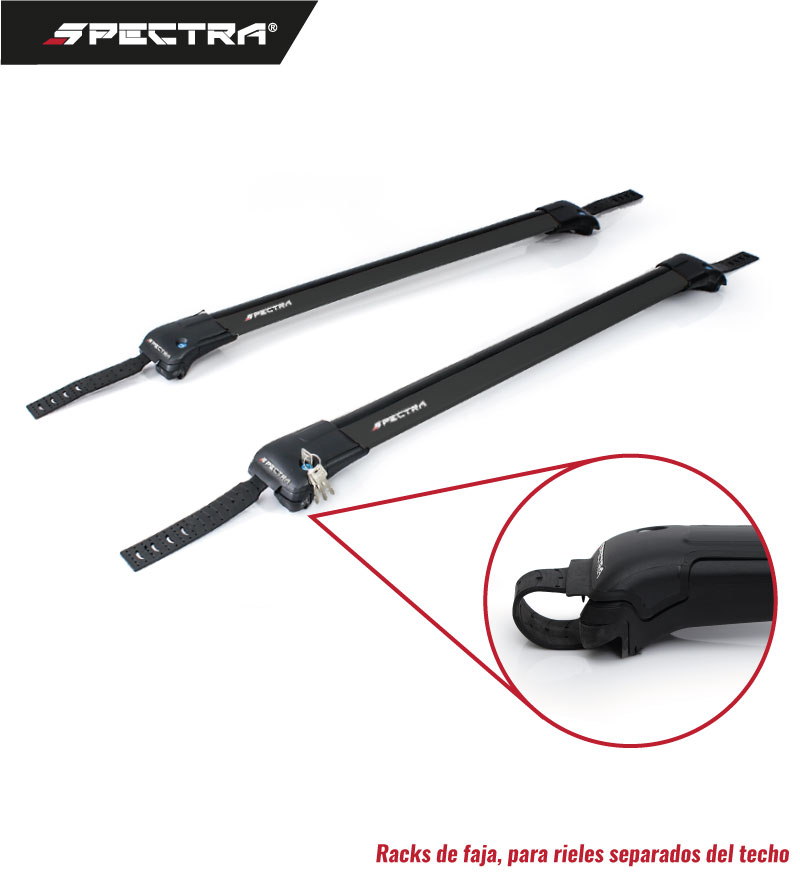 Racks para riel suspendido negras con fajas - SPECTRA ® Costa Rica