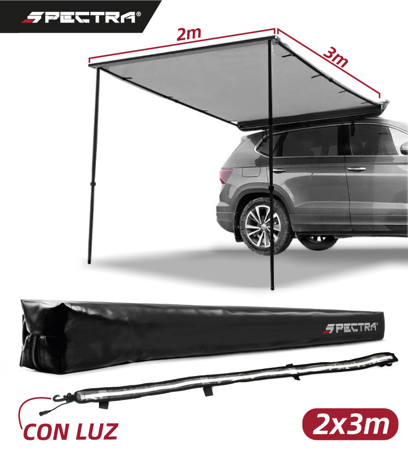 Toldo lateral gris 2x3 metros - SPECTRA ® Costa Rica