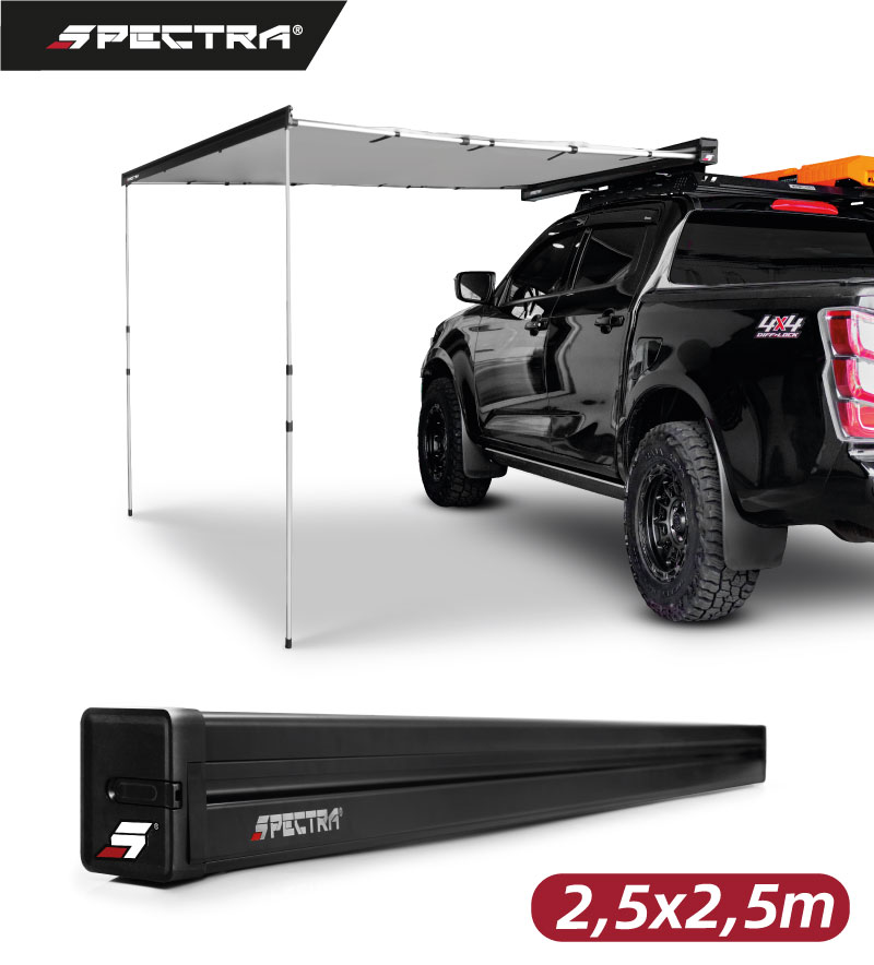 MARK & LONA　CD12-STMT Toldo Lateral con Carcasa de Aluminio (Medidas de 2.5mts x 2.5mts